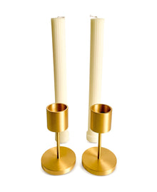  The Mantle Collection - Taper Candles & Brass Candle Holders