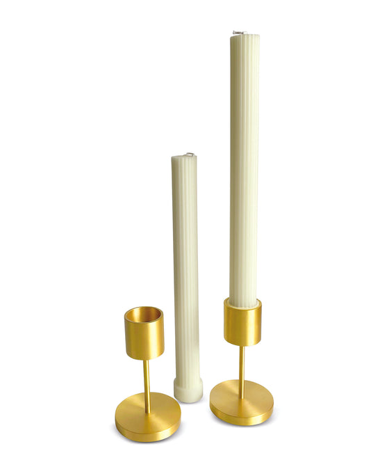 The Mantle Collection - Taper Candles & Brass Candle Holders